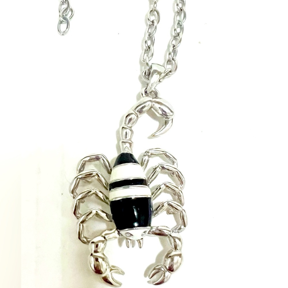 New Silver-Tone Stainless Steel Scorpion Cable Chain unisex Necklace